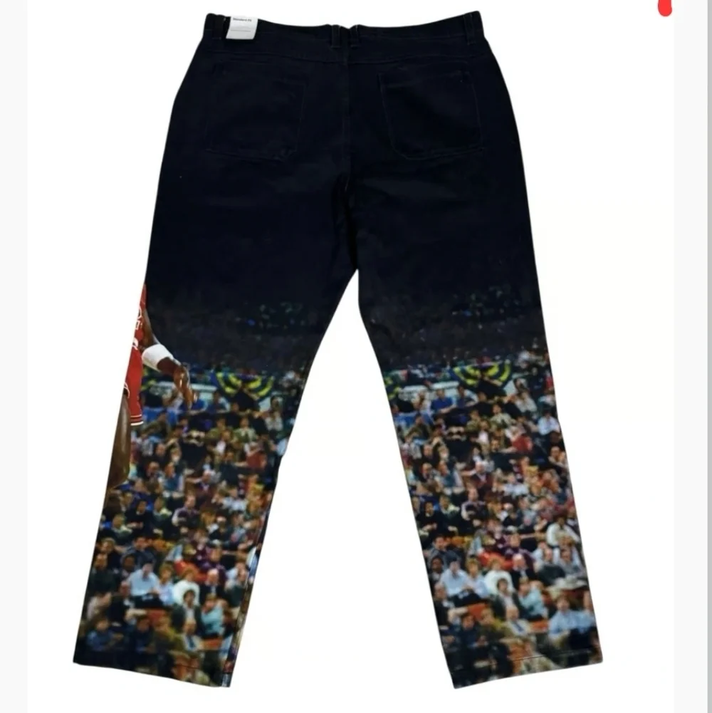 Nike Air Jordan Printed Twill Black Pants Jumpman  HF0045-010 Men's US 36 - Picture 3 of 13
